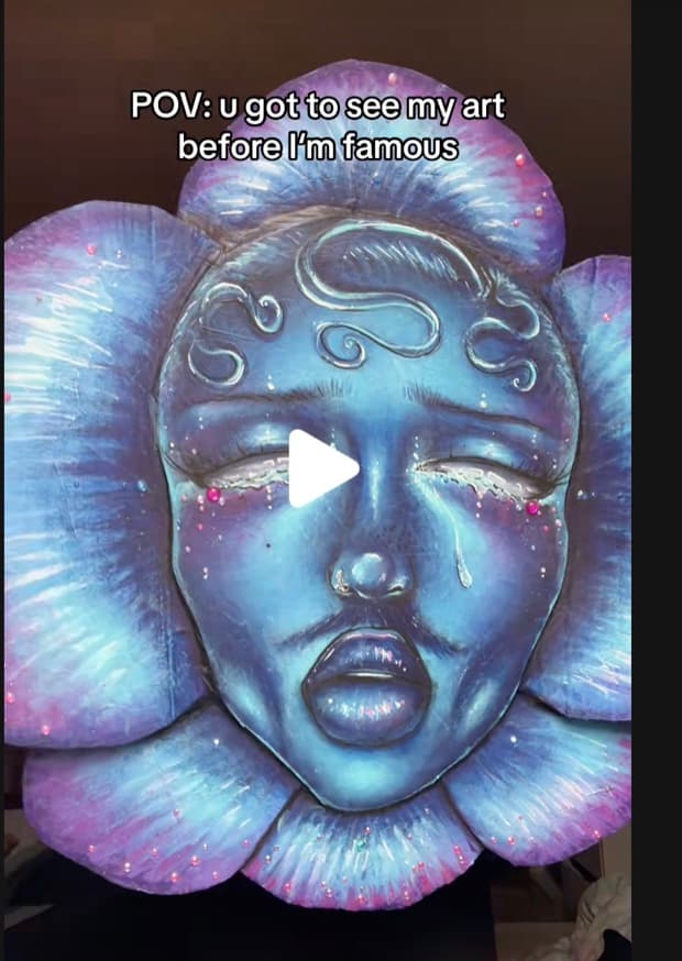 Artist sharing work before becoming famous